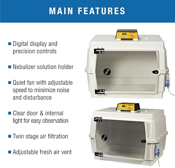 Brinsea TLC-50 Advance Series II Large Bird Brooder Pet Incubator with Nebulizer and Digital Display, ICU Incubator for Adult Birds, Newborn Puppies, Kittens, and Other Small Animals - Image 2