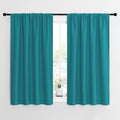 NICETOWN Peacock Blue Blackout Curtains Panels for Window, Thermal Insulated Rod Pocket Blackout Drapes/Draperies for Living Room (2 Panels, W42 x L54 inches) by NICETOWN