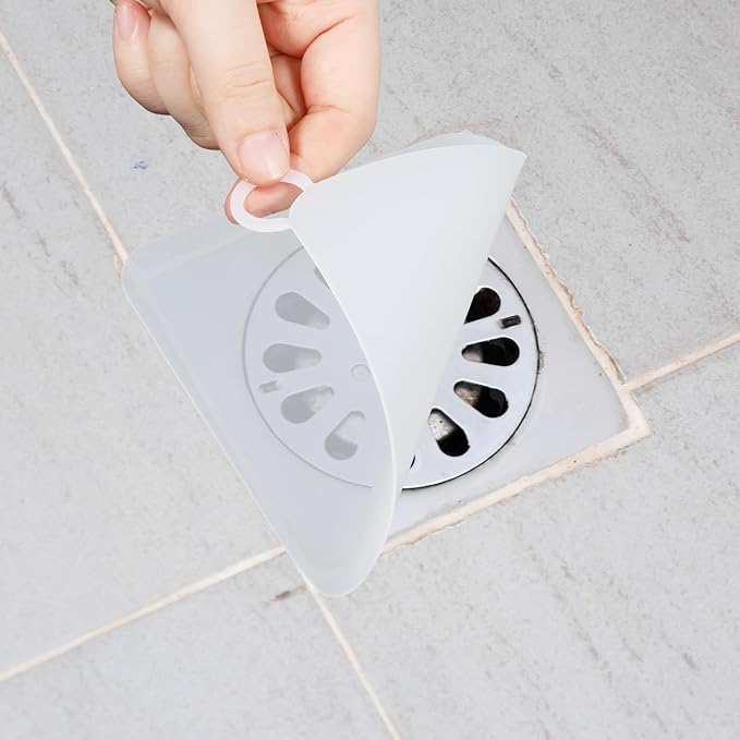 2 Pieces Floor Drain Cover Silicone Tub Stopper, 6x6 Inch Anti-Odor Deodorizing Mat Shower Drain Covers for Kitchen Bathroom Laundry, Sewer Plugs with Silica Gel Seal by Unknown