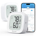 Govee WiFi Thermometer Hygrometer 2Pack H5103, Indoor Temperature Humidity Sensor with Electronic Ink Display, App Notification Alert, Free Data Storage Export, Digital Remote Monitor for Bedroom by Govee