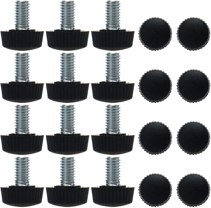 uxcell M6 x 10 x 16mm Leveling Feet Adjustable Leveler Floor Protector for House Furniture Cabinet Table Chair Leg 20 Pack by uxcell
