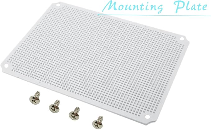 Zulkit Junction Box ABS Plastic Waterproof IP65 Electrical Boxes Hinged Shell Clear Cover Outdoor Universal Project Enclosure with Mounting Plate and Wall Brackets 15.4x11.4X 6.3inch (390x290x160 mm) - Image 4