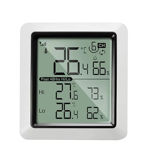 ECOWITT Digital Weather Station WH0299, Includes WN31 Multi-Channel Thermometer Hygrometer and WH0298_C Indoor Display, Temperature Humidity Sensor Gauge Meter, 915 MHz - Image 4