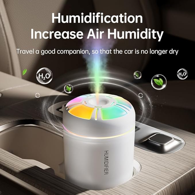 180ml Portable Small Humidifier with Colorful LED Night Light, USB Personal Desktop Humidifier for Car Home Office Travel, Auto Shut-Off, 2 Mist Modes, Super Quiet - Image 5