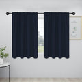 Easy-Going Rod Pocket Blackout Curtains for Bedroom, Room Darkening Window Curtains for Living Room, Thermal Insulated Noise Reduction Solid Window Drapes, 2 Panels(42x45 in, Navy) by Easy-Going