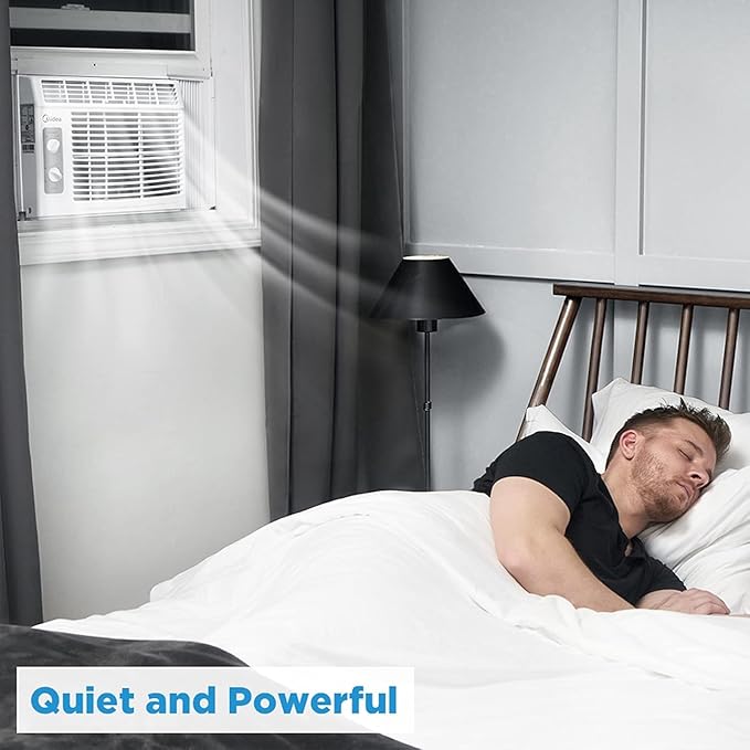 Midea 5,000 BTU EasyCool Small Window Air Conditioner - Cool up to 150 Sq. Ft. with Easy-to-Use Mechanical Controls and Reusable Filter, Perfect for Small Bedroom, Living Room, Home Office - Image 6
