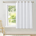NICETOWN Window Curtain for Bedroom - (Pure White Color) 70 inches Width x 63 inches Length, 1 Panel, Window Treatment Grommet Kitchen Drape for Doors by NICETOWN