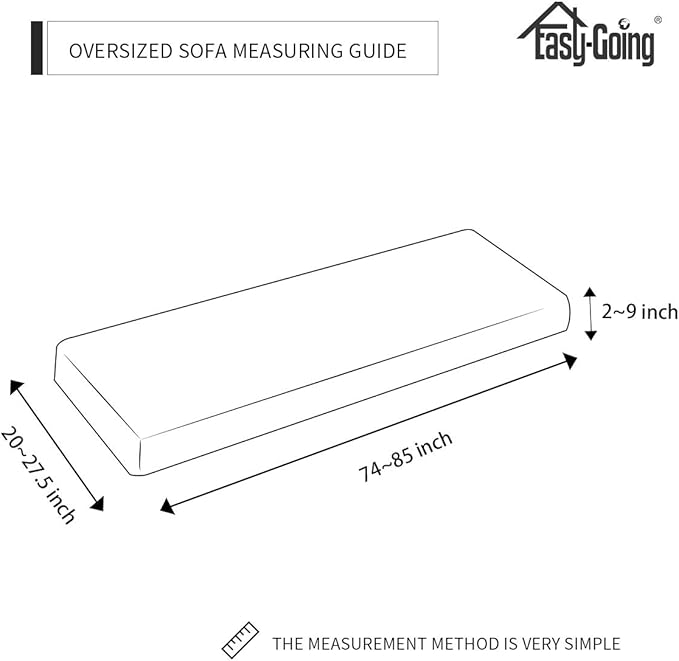 Easy-Going Stretch Cushion Cover Sofa Cushion Furniture Protector Sofa Seat Sofa slipcover Sofa Cover Soft Flexibility with Elastic Bottom(Oversized Sofa Cushion,Natural) - Image 5