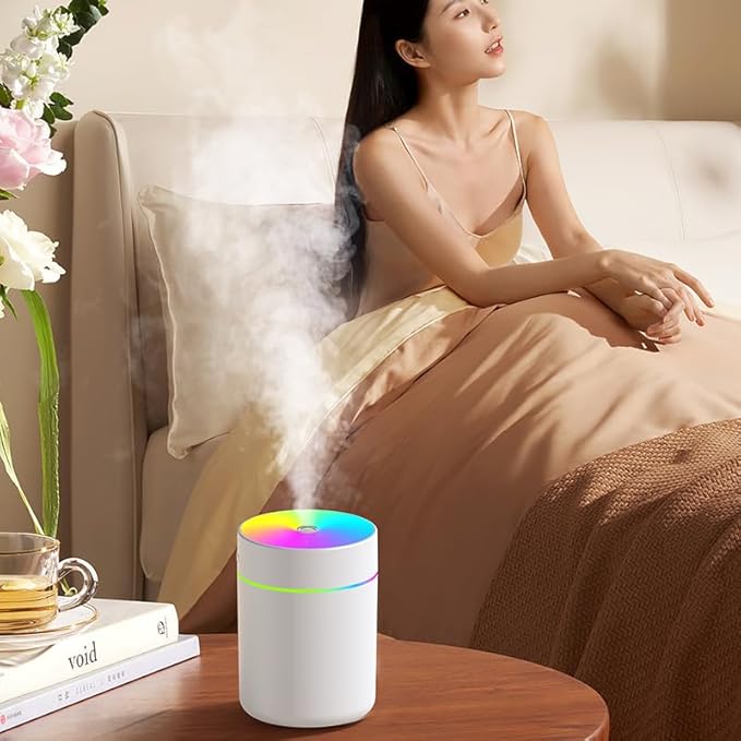 180ml Portable Small Humidifier with Colorful LED Night Light, USB Personal Desktop Humidifier for Car Home Office Travel, Auto Shut-Off, 2 Mist Modes, Super Quiet - Image 7