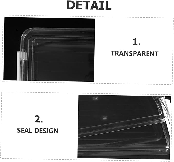 Flat Transparent Document Storage Box Pet File Organizer for Desktop Keeps Documents and Dry for Photos and Certificates - Image 6