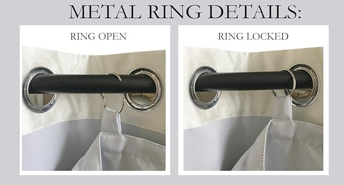DriftAway Thermal Insulated Blackout Curtain Liner 2 Panels Each Liner Size 50 Inch by 80 Inch Rings Included - Image 4