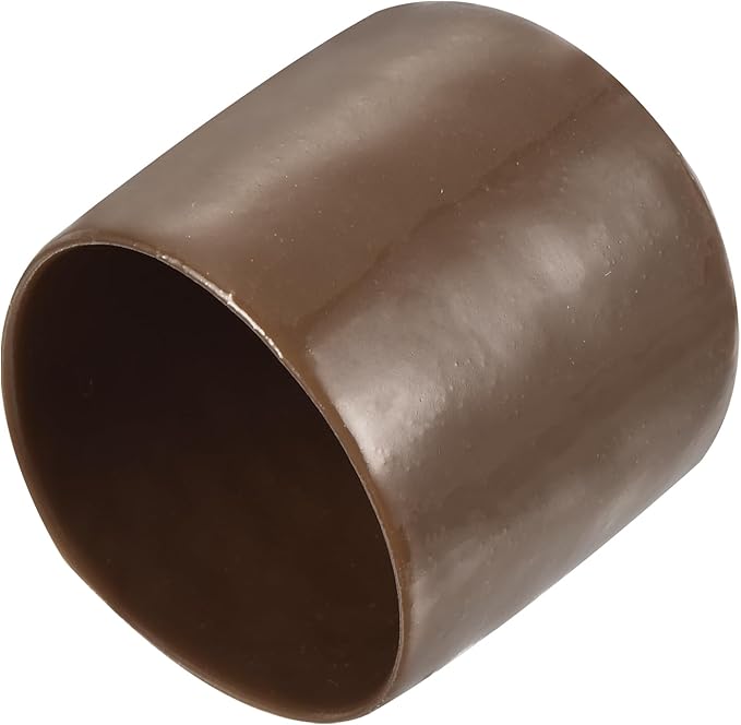 uxcell 20pcs Rubber End Caps 34mm ID Vinyl PVC Round Tube Bolt Cap Cover Screw Thread Protectors Brown by uxcell