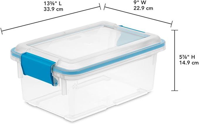Sterilite 18-Pack Gasket Box, Weather-Resistant Storage Bins with Latching Lids, 7.5 Quart - Heavy-Duty Organizing Containers for Closet, Bathroom, and Office - Image 2