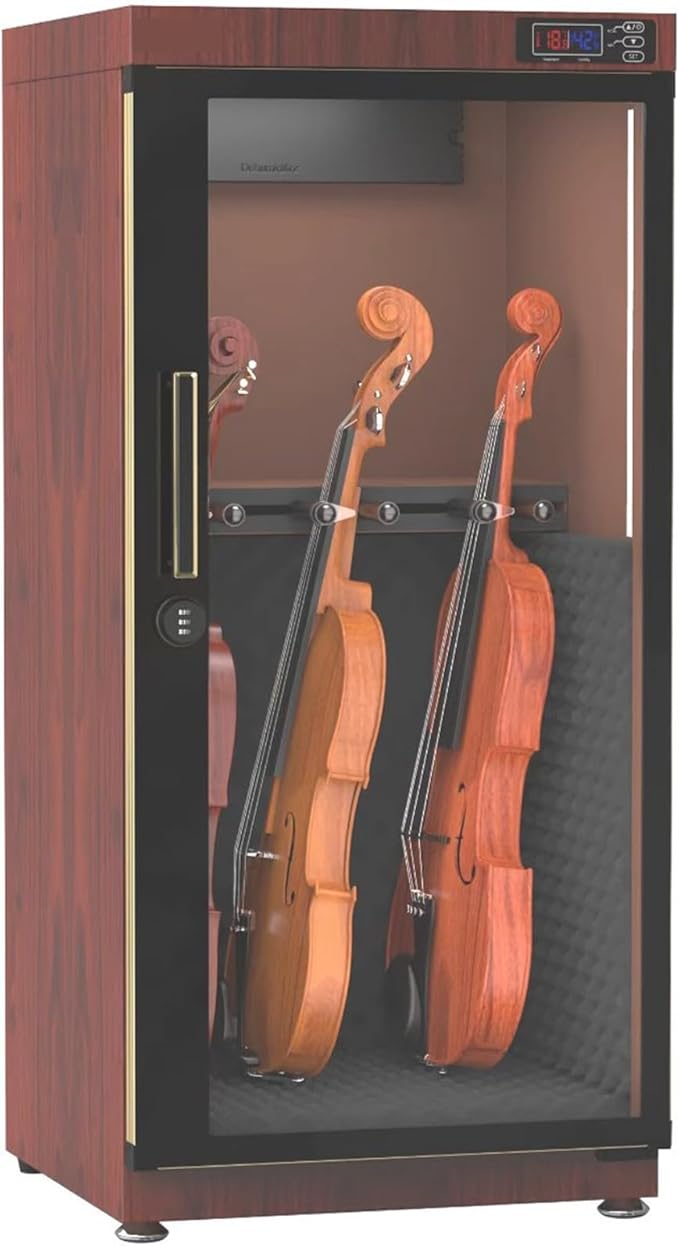 TECHTONGDA Musical Instrument Dehumidifying Dry Cabinet Box 110V 35-60% RH Electronic Dry Cabinet with Temp & Humidity Display, 15.75x14.17x31.89in Interior for Guitar Violin Bass by TECHTONGDA