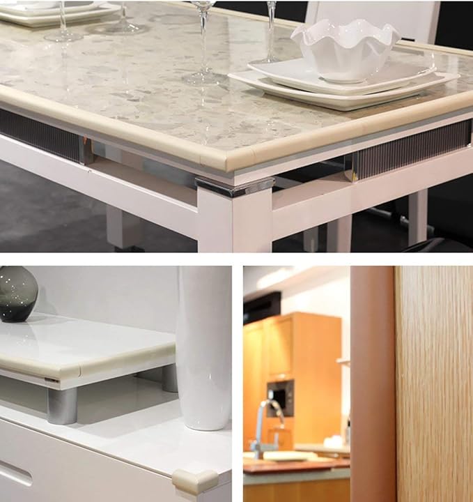 M2cbridge L Shape Extra Thick Furniture Table Edge Protectors Foam (Black (6.5ft x 2)) - Image 3