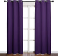 NICETOWN Triple Weave Home Decoration Thermal Insulated Solid Ring Top Blackout Curtains/Drapes for Bedroom(Set of 2, 42 x 84 Inch, Royal Purple) by NICETOWN
