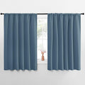 NICETOWN Blackout Curtains for Bedroom, Blackout Curtain Panels, Smoky Blue, 1 Pair, 62 by 63-inch, Window Treatment Energy Saving Thermal Insulated Solid Rod Pocket Blackout Drapes/Draperies by NICETOWN