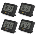 4PCS Mini Digital Hygrometer and Thermometer,Reptile Thermometer with Magnetic & Tablestand, Indoor Temperature and Humidity Meter Gauge for Humidors Greenhouse Garden Cellar Closet Guitar Case by KJCOOSWI