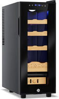 Electric Humidor-35L Cooling & Heating Humidor Smart Touch Control Humidity & Temp Humidors wtih Spanish Cedar Wood Tray, Digital Display, Safety Lock, Desktop Gift for Men by Velivi