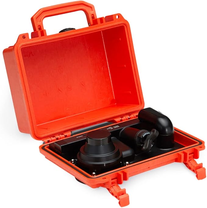 DemerBox: Waterproof, Portable, and Rugged Outdoor Bluetooth Speakers. Loud Sound, 40+ hr Battery Life, Dry Box + USB Charging, Multi-Pairing Party Mode. Built to Last + Fully Serviceable (Orange DB1) - Image 2