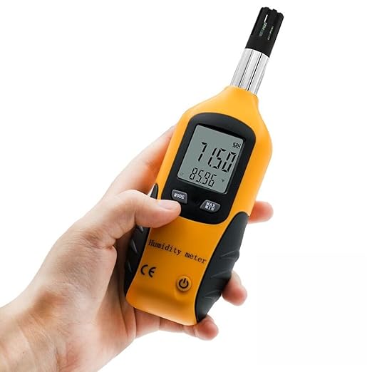 Preciva Digital Psychrometer Thermo-Hygrometer, LCD Mini Temperature and Humidity Meter with Dew Point and Wet Bulb Temperature Hygrometer for Industry, Agriculture, Meteorology (9V Battery Included) - Image 7