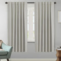 H.VERSAILTEX Blackout Curtains Thermal Insulated Window Treatment Panels Room Darkening Blackout Drapes for Living Room Back Tab/Rod Pocket Bedroom Draperies (2 Panels, Pale Oak, 52 x 72 Inch) by HVERSAILTEX