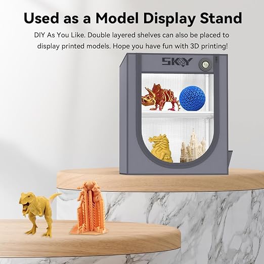 3D Printer Filament Storage Box with Hygrothermograph,Dustproof and Waterproof Storage Box Isolate Pets for Storage Double Layer Storage Rack and Easy to Store 20 roll Pack - Image 8