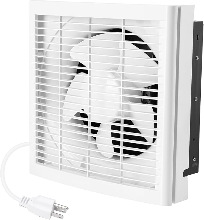 8" Shutter Exhaust Fan, 310CFM Window or Wall Mount Ventilation Fan for Greenhouse, Attic, Garage, Bathroom, Kitchen by Fanspex