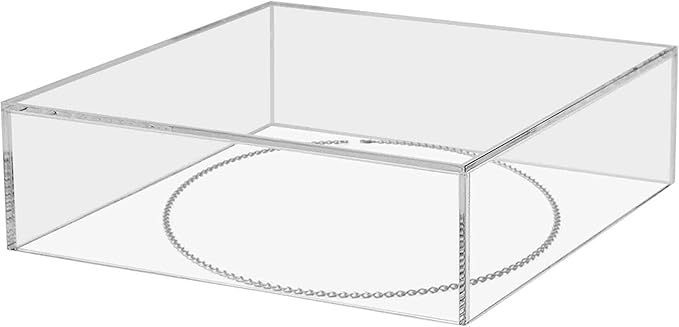 6 Pack Clear Acrylic Display Box Counter Retail Merchandise Storage Bin No Lid with Open Bottom 6.75" x 6.75 x 2 Inch Flippable Cubby for Tradeshows and Expos by Marketing Holders - Image 6