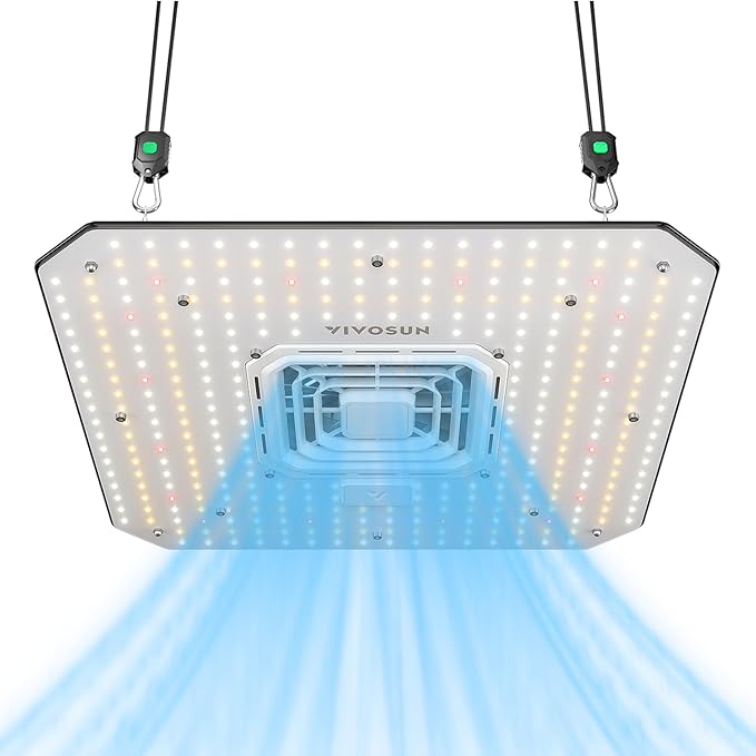 VIVOSUN AeroLight A100SE, LED Grow Light 100W with Integrated Circulation Fan, Compatible with App, Used with Growhub Controller E42A/E25 to Achieve More Functions for 2x2/3x3 Grow Tent by VIVOSUN