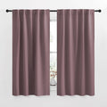 NICETOWN Blackout Curtain Panels for Living Room - (Dry Rose Color) 42x50 inch, 2 Panels Set, Room Darkening Blackout Drapes for Window by NICETOWN