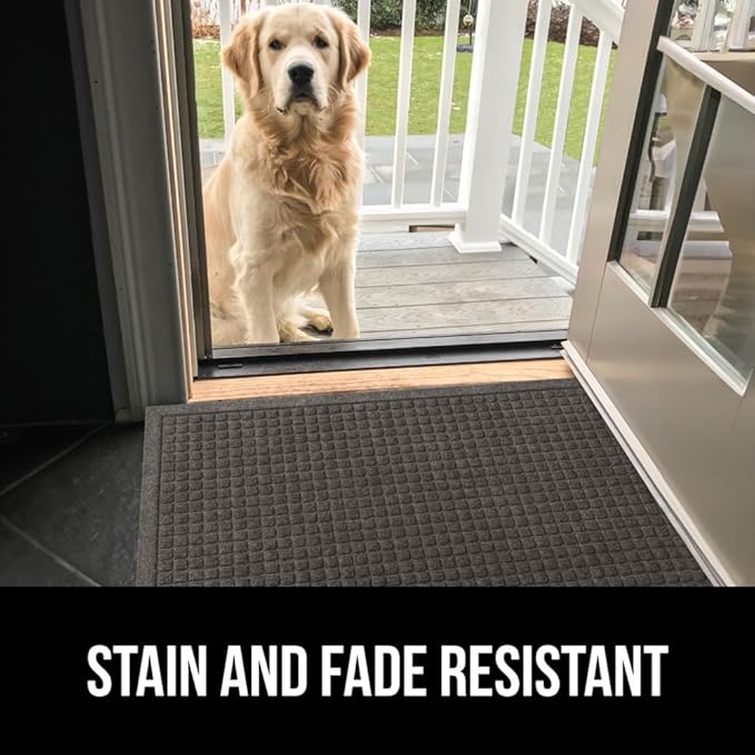 GORILLA GRIP Front Door Mat, 72x24, Indoor Outdoor Ultra Absorbent HydroAbsorb Doormat, Absorbs Up to 2.75 Cups of Water, Stain and Fade Resistant, Rubber Backing Doormats, Captures Dirt, Charcoal - Image 9