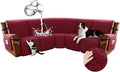 Arfntevss Waterproof Recliner Sectional Couch Covers for Reclining Sectional L Shape Sofa Cover Non Slip Washable Recliner L Shaped Slipcover Sets for Dog Furniture Protector (5 Seater, Wine Red) by Arfntevss