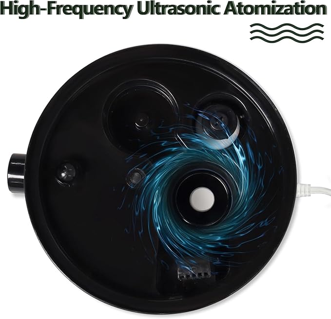 4L Reptile Humidifier Fogger with Extended Hose - Adjustable & Quiet Fogger/Mister for Chameleon, Bearded Dragon, Amphibians - Large Capacity(Black) - Image 7