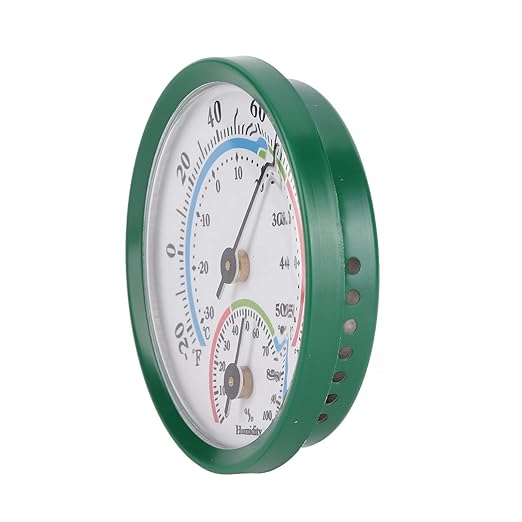 Jeanoko Pointer Type Thermometer Hygrometer Indoor Temperature Humidity Meter Monitor Gauge Mini Thermometer Hygrometer for Home Indoors Office Use Sauna (TH103B Green Shell Color Face) - Image 5