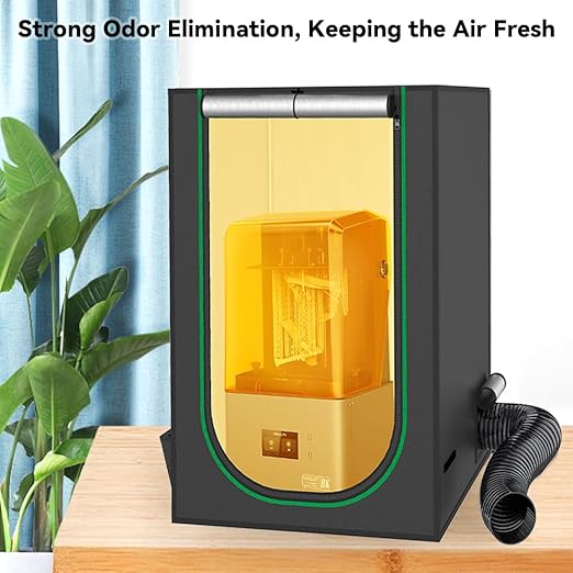Skouphy Resin 3D Printer Enclosure with Ventilation Kit, LED Light,Thermo-Hygrometer Dustproof Cover Eliminate Odors Isolate Noise Compatible Anycubic Elegoo Creality Series LCD Resin UV 3D Printer - Image 3