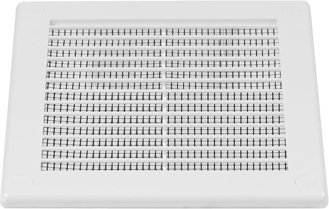 10-Pack 6" x 6" (Outer Size) Square Air Vent Cover – White Plastic Vent Deflector - Screen Mesh, Surface Mount Wall Ceiling – Cold Air Return Soffit Air Vent Cover - Register Indoor Outdoor - Image 8
