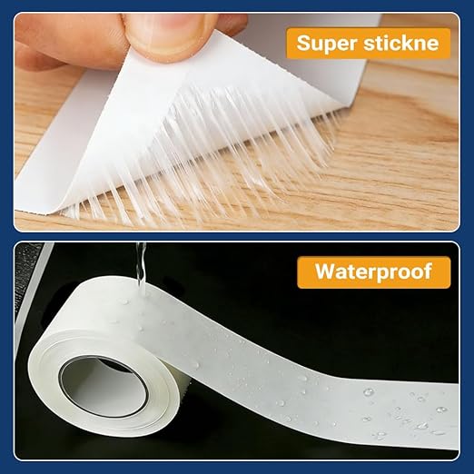 Vapor Barrier Tape, 3 in x 180 ft, High-Adhesion Waterproof Seam Tape for Crawl Spaces and Moisture Barriers, White Polyethylene Tape for Sealing Underlayment, Insulation, and Plastic Liners - Image 3
