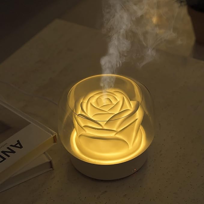Diffusers for Essential Oils Large Room: SEVEYEE 500ml Aromatherapy Diffuser for Home Bedroom - Big Capacity Running 24 Hours Waterless Auto Off with 7 Colors Lights - White - Image 3