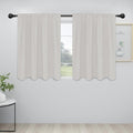 Easy-Going Rod Pocket Blackout Curtains for Bedroom, Room Darkening Window Curtains for Living Room, Thermal Insulated Noise Reduction Solid Window Drapes, 2 Panels(42x36 in, Light Linen) by Easy-Going