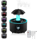 Humidifier for Bedroom, Rotating Umbrella Diffuser with Rain Drop Effect 7-Color LED, 300ML Small Humidifiers Aroma Diffuser with Remote & Timer, Funny Rain Humidifier Gift for Kid Teen Women (Black) by GOUTOOL