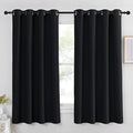 NICETOWN Black Out Curtains 63 inch Long - Grommet Thermal Insulated Modern Room Darkening Window Treatments Soundproof Drape for Bedroom/Nursery, W52 x L63, 1 Piece by NICETOWN