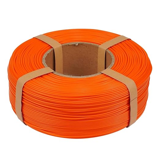 Inland V2 PLA PRO (PLA+) 3D Printer Filament Refill, 1.75mm Spooless Filament, Dimensional Accuracy +/- 0.03mm, 1KG (2.2lbs) Orange Refill for Inland Reusable Spools, Bambu Lab Compatible - Image 4