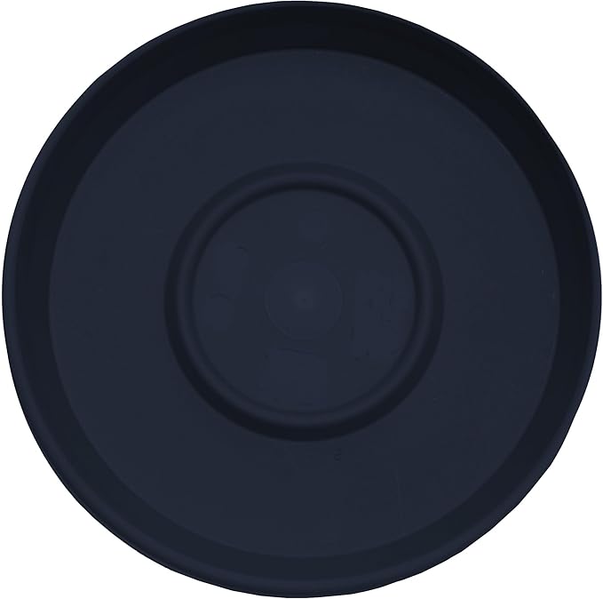 Bloem Terra Resin Saucer Tray: 4.75" Bottom Width - Navy Blue - Matte, Durable, Ribbed Bottom, Indoor and Outdoor, Fits 6" Terra Pots - Image 3