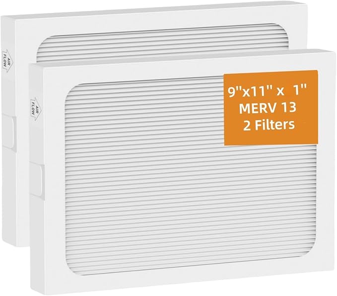 2 Packs, 9 x 11 x 1 MERV 13 Replacement Dehumidifier Filter Compatible with Santa Fe Compact70, Ultra70, Element, Compact2, UA 65H dehumidifier Models by Unknown