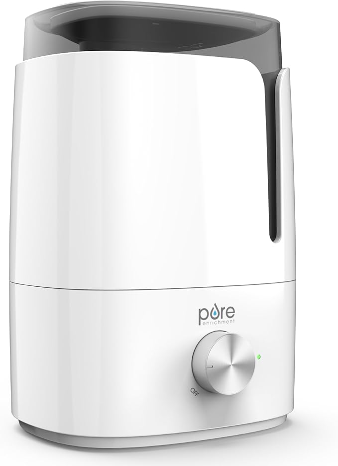 Pure Enrichment HUME Ultrasonic Cool Mist Humidifier - Easy-Clean 3.5L Tank Lasts up to 50 Hours; Whisper Quiet, & Auto Shut-Off for Large Living Rooms, Basements, Bedrooms, Nurseries, & Plants by PureEnrichment