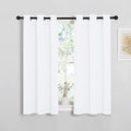 NICETOWN Draperies Curtains Panels, Blocking Out 50% Sunlight Window Treatment Curtains, Grommet Top Small Window Drapes for Bedroom (2 Panels, 34 by 45, White) by NICETOWN