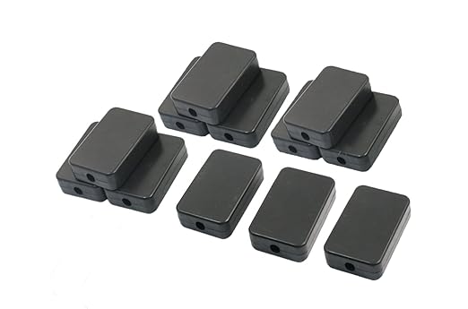 YXQ 55x35x15mm Junction Box w Hole Cover Small Waterproof Electric Project Case Black Plastic,12-Pack by YXQ