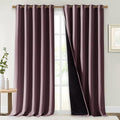 NICETOWN Full Shading Curtains for Windows, Super Heavy-Duty Black Lined Blackout Curtains for Bedroom, Privacy Assured Window Treatment (Dry Rose, Pack of 2, 70 inches W x 95 inches L) by NICETOWN