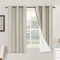 H.VERSAILTEX 100% Blackout Curtains for Bedroom Thermal Insulated Linen Textured Curtains Heat and Full Light Blocking Drapes Living Room Curtains 2 Panel Sets, Cobblestone, 42x63 Inch by HVERSAILTEX